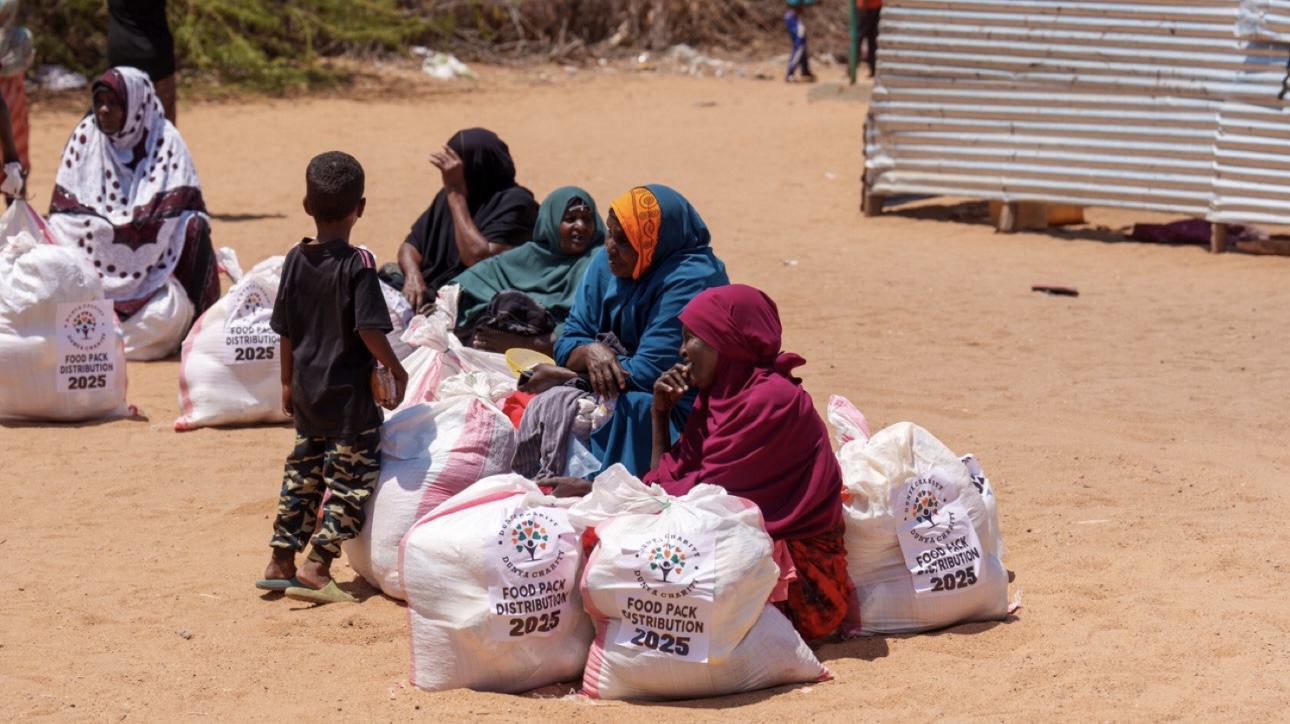 Distribution de colis alimentaires